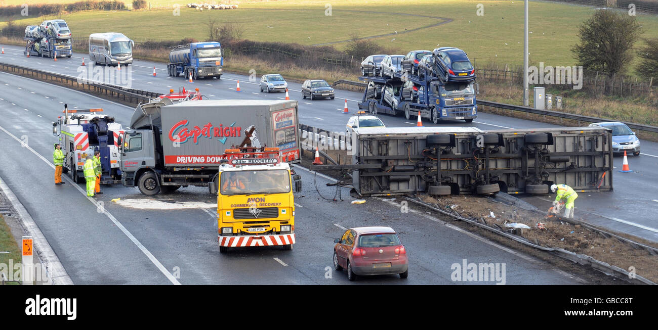 Lorry accident on M5 Stock Photo, Royalty Free Image 110296504 Alamy