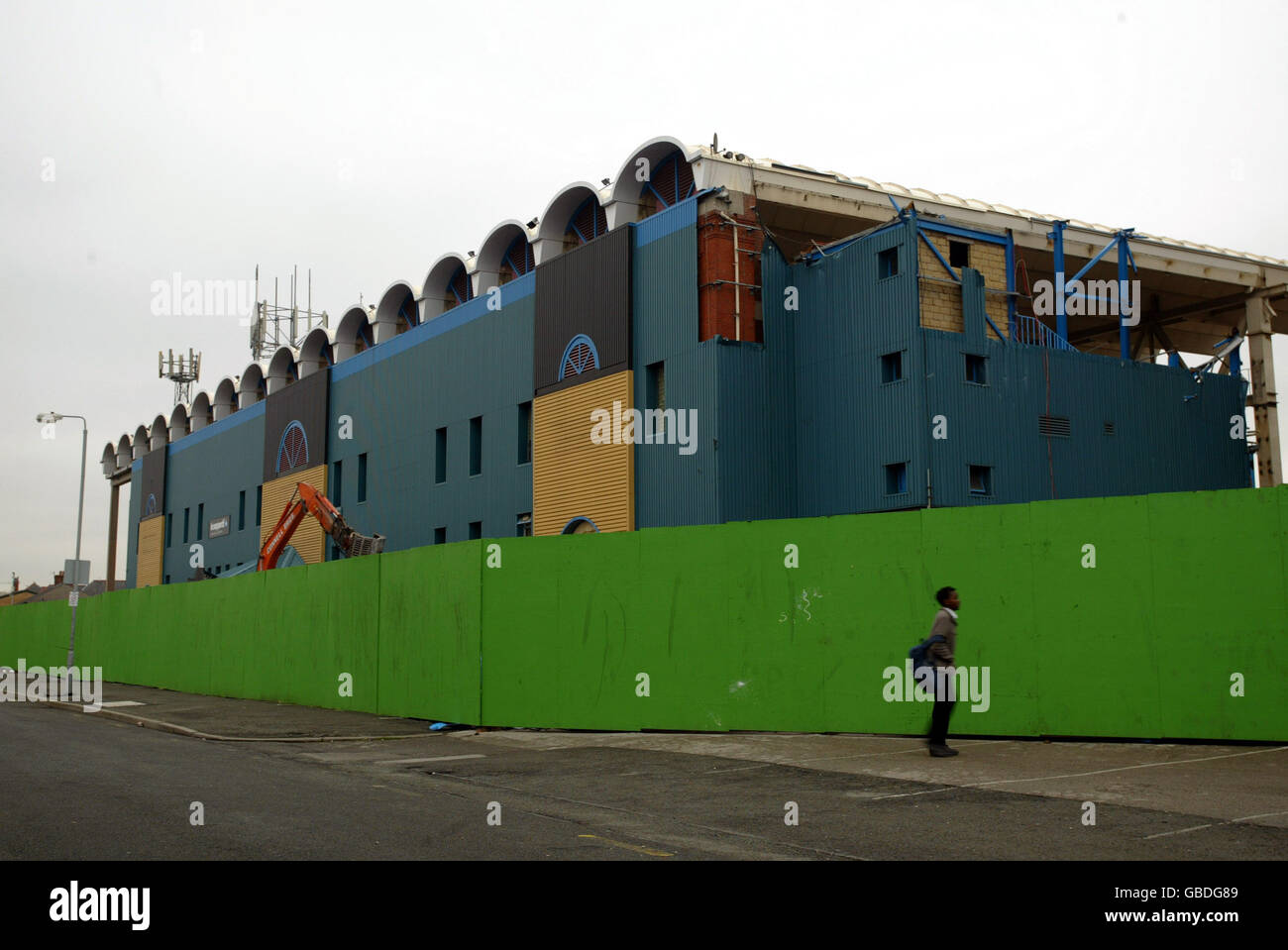 Soccer Maine Road, Manchester City Stadium Demolition Stock Photo