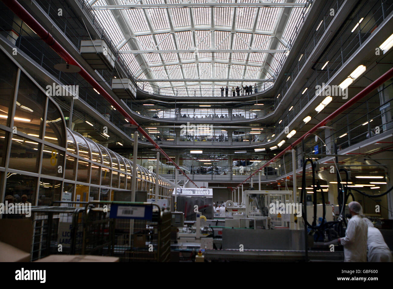 Boots cosmetics factory stock Stock Photo, Royalty Free Image