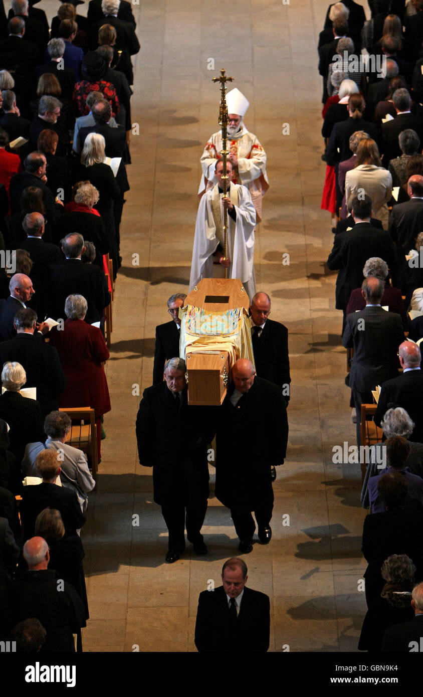 The of Peterborough the right Reverend Ian Cundy funeral Stock