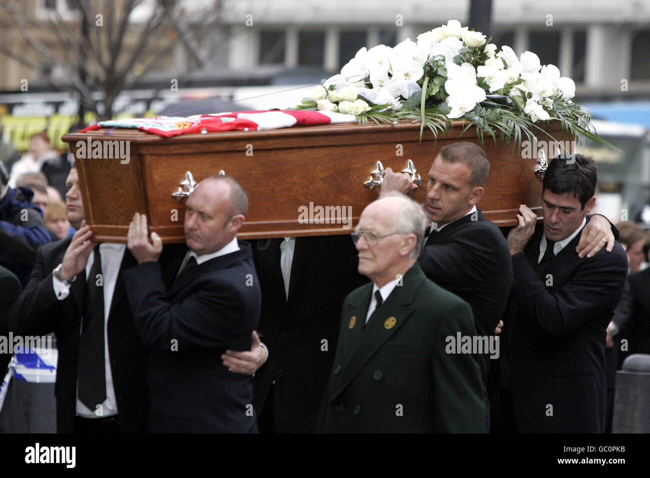 Soccer Emlyn Hughes Funeral Stock Photo, Royalty Free Image