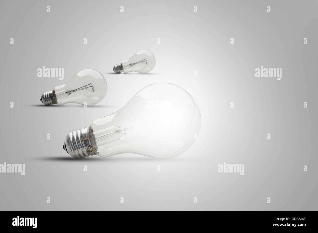 Idea Concept With Light Bulbs Stock Photo Alamy