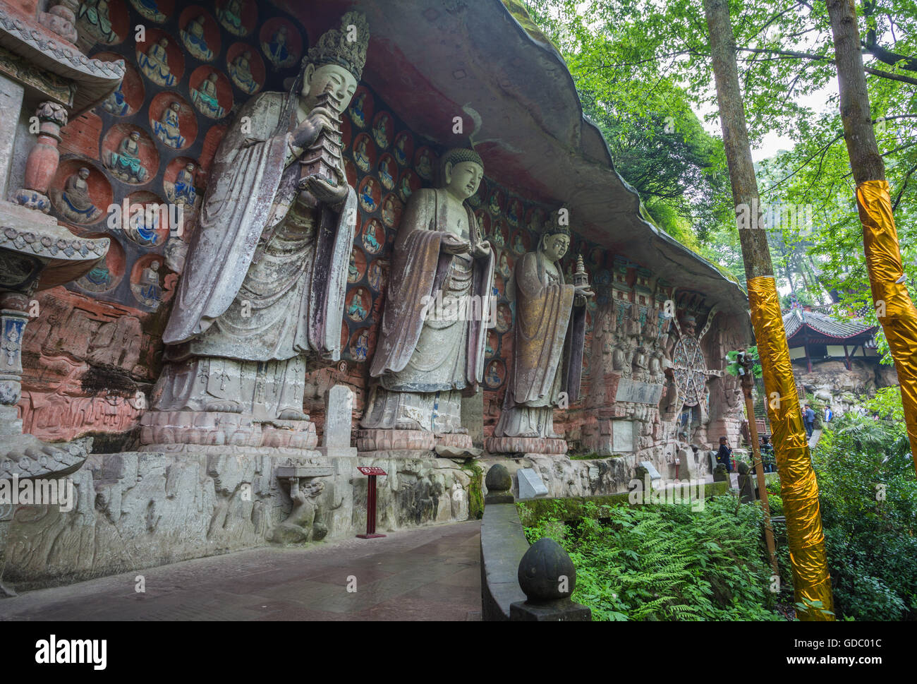 China Chongqing Province Dazu Buddhist Caves World Heritage Stock Photo