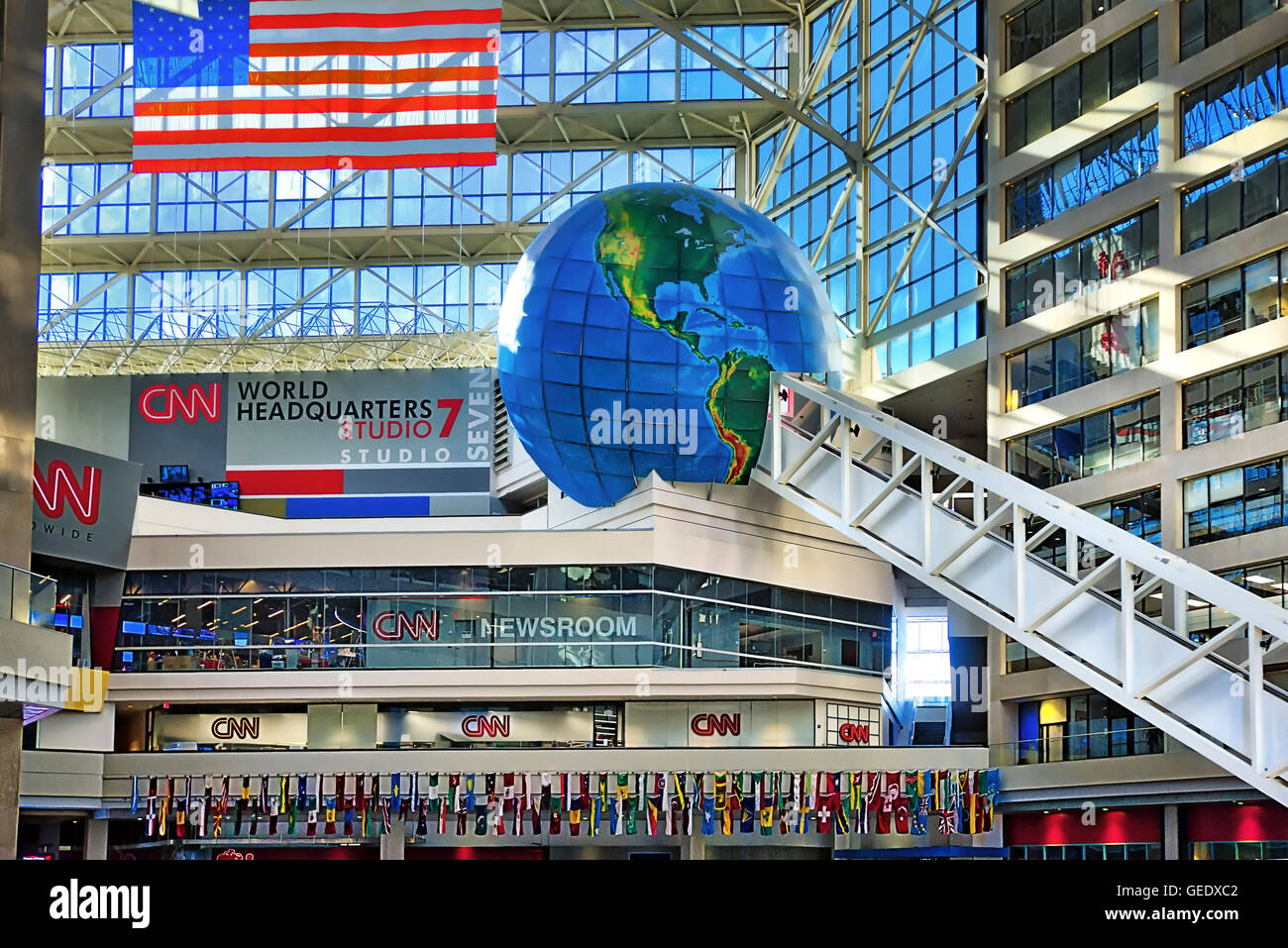 CNN World Headquarters, Atlanta, USA Stock Photo, Royalty Free