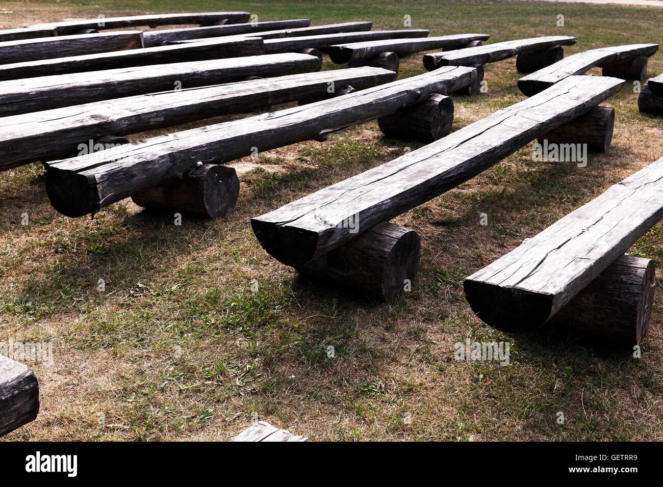 Old Wooden Bench Stock Photo Alamy