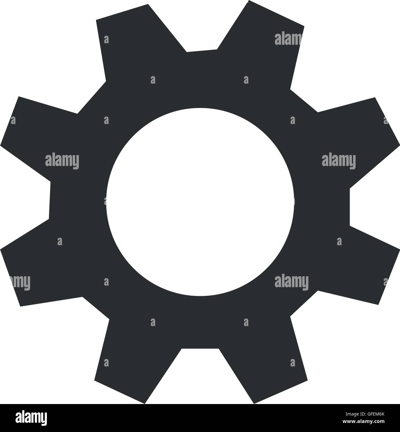 Single Gear Icon Stock Vector Image Art Alamy