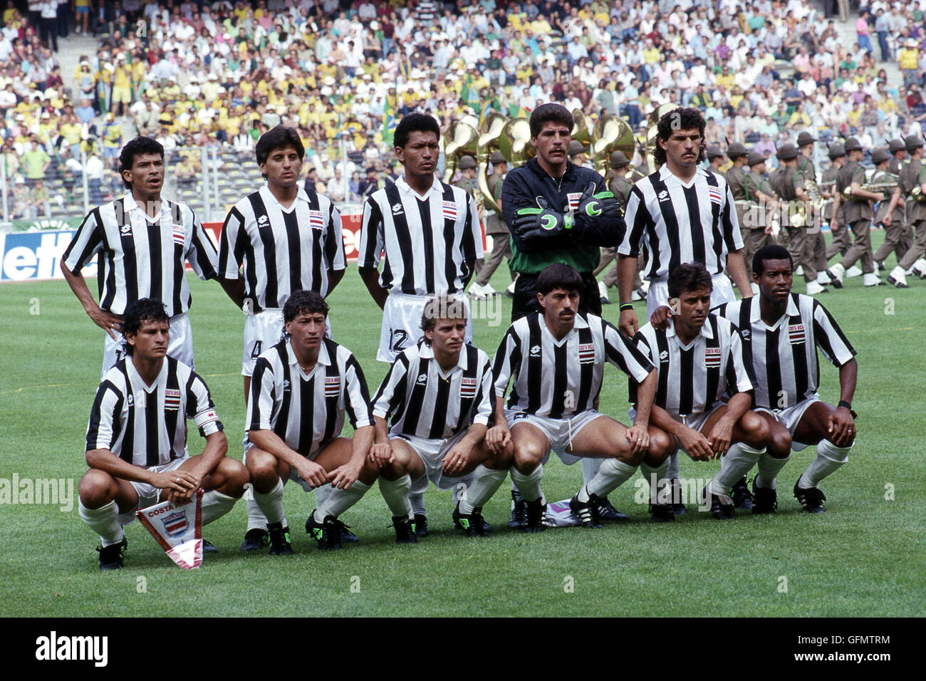 Costa Rica team group line-up (CRC), JUNE 16, 1990 - Football Stock