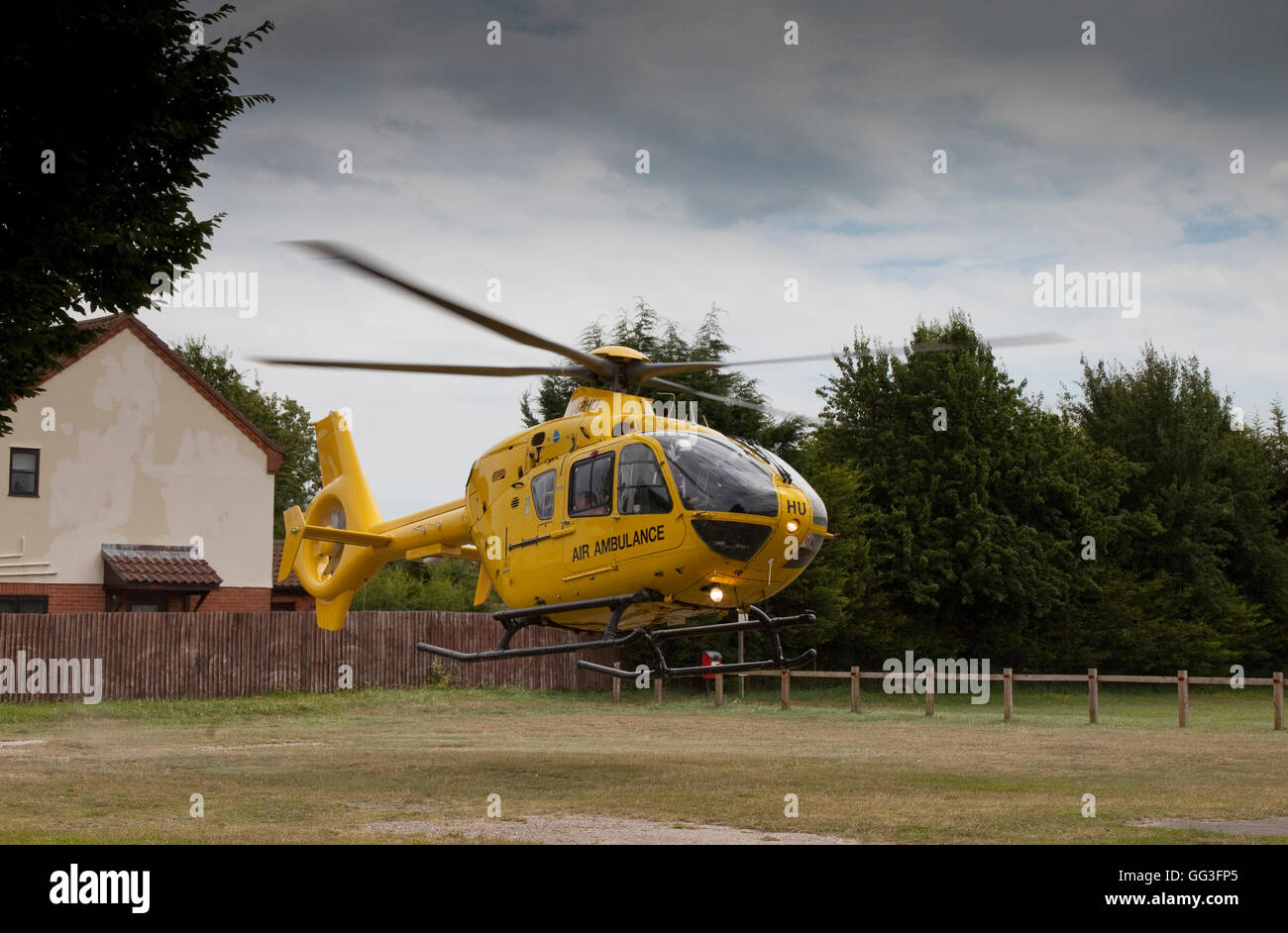 Air Ambulance Helicopter East Anglia Stock Photo Alamy