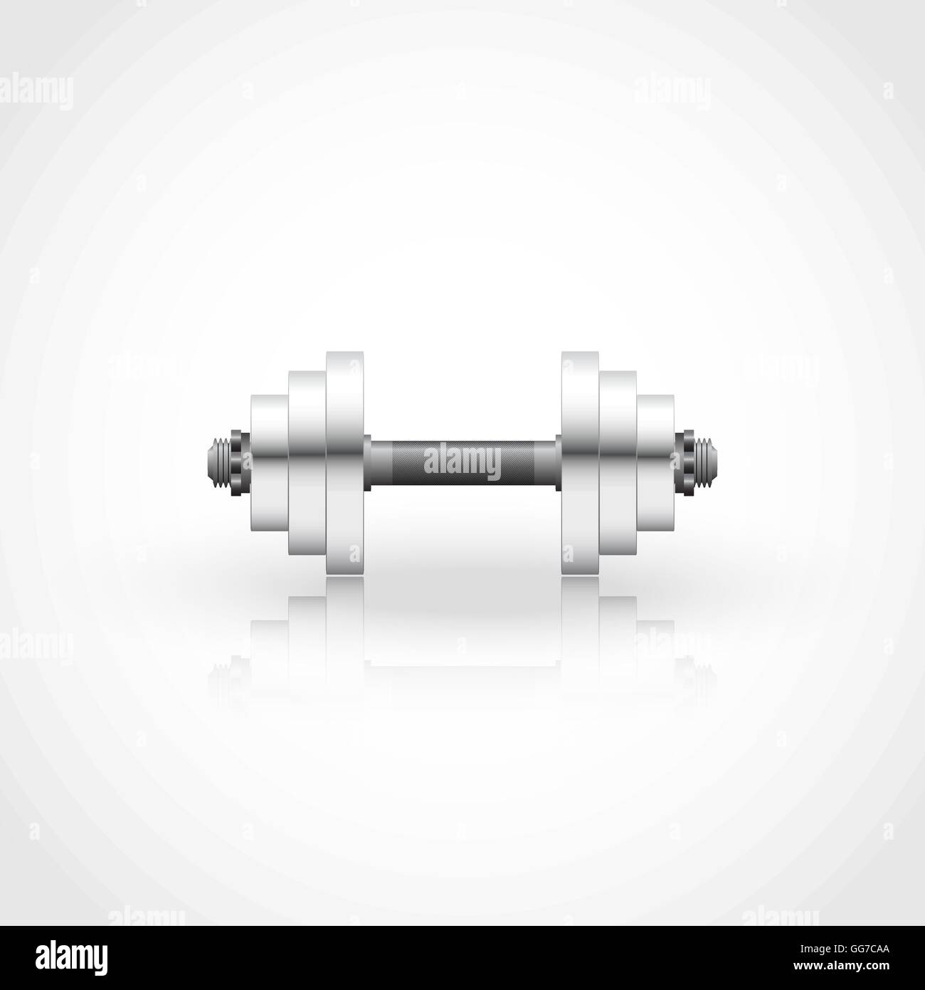 Dumbbell Isolated On White Background Vector Illustration Stock Vector