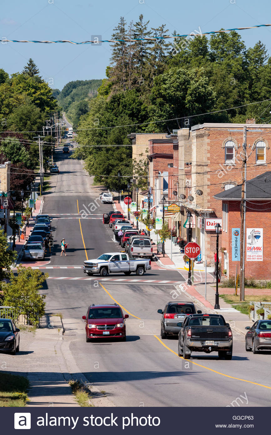 King Street, the main street of the village of Millbrook in Stock Photo