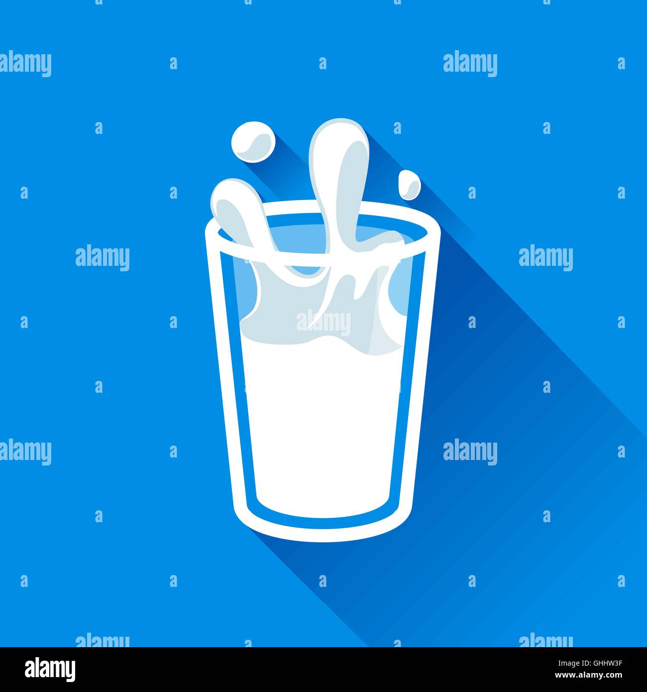 Download glass of milk splash vector icon flat style Stock Vector ... Yellowimages Mockups
