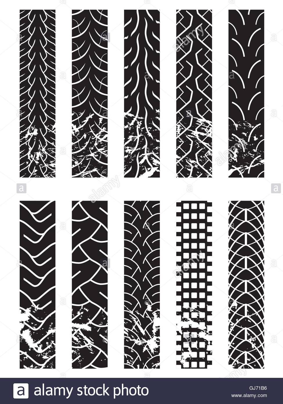 Motorcycle tyre tracks Stock Vector Art & Illustration, Vector Image