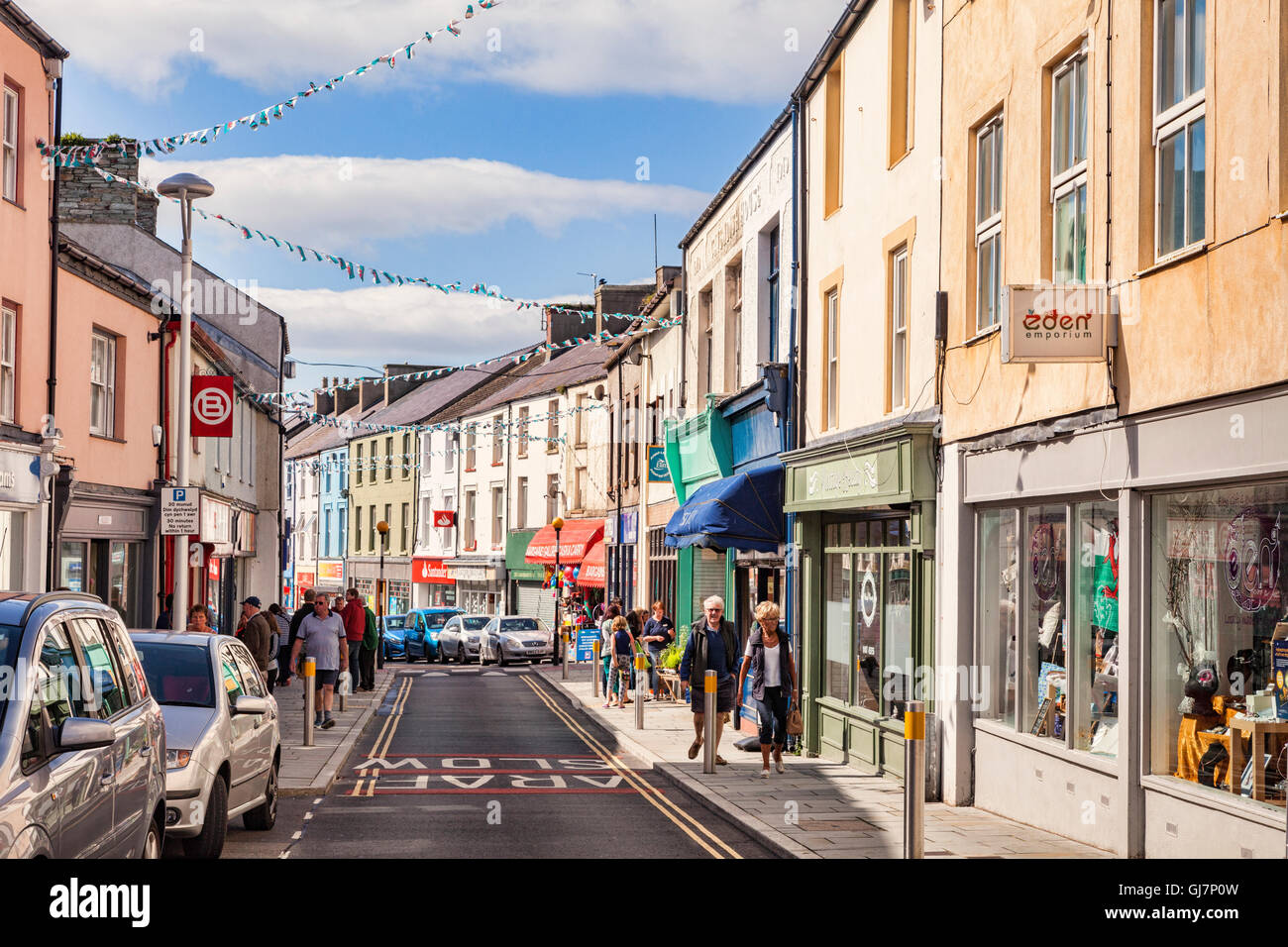 Market Street, Holyhead, Anglesey, Wales, UK Stock Photo, Royalty Free