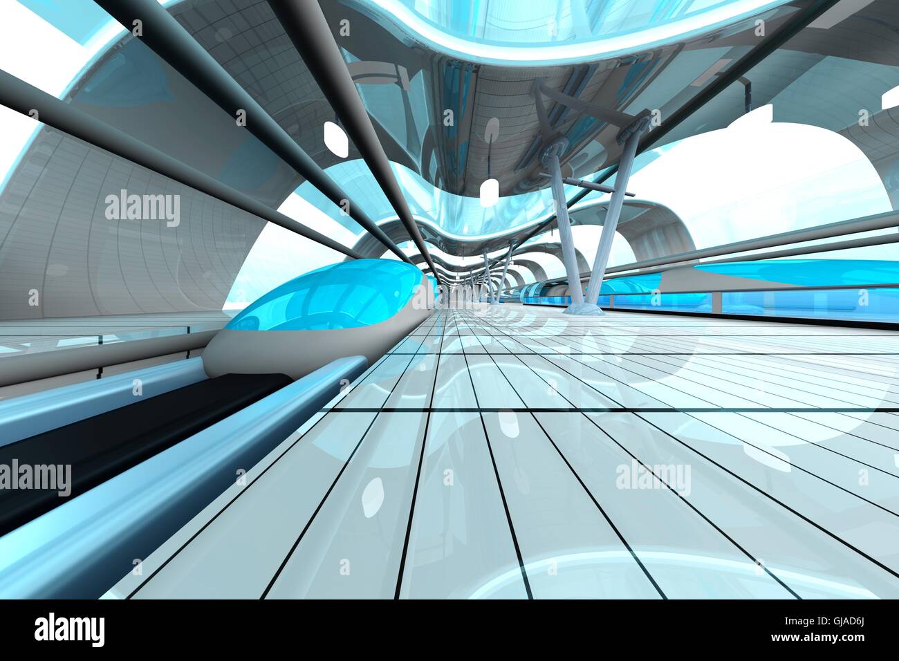 A Futuristic Subway Or Train Station D Architecture Visualization