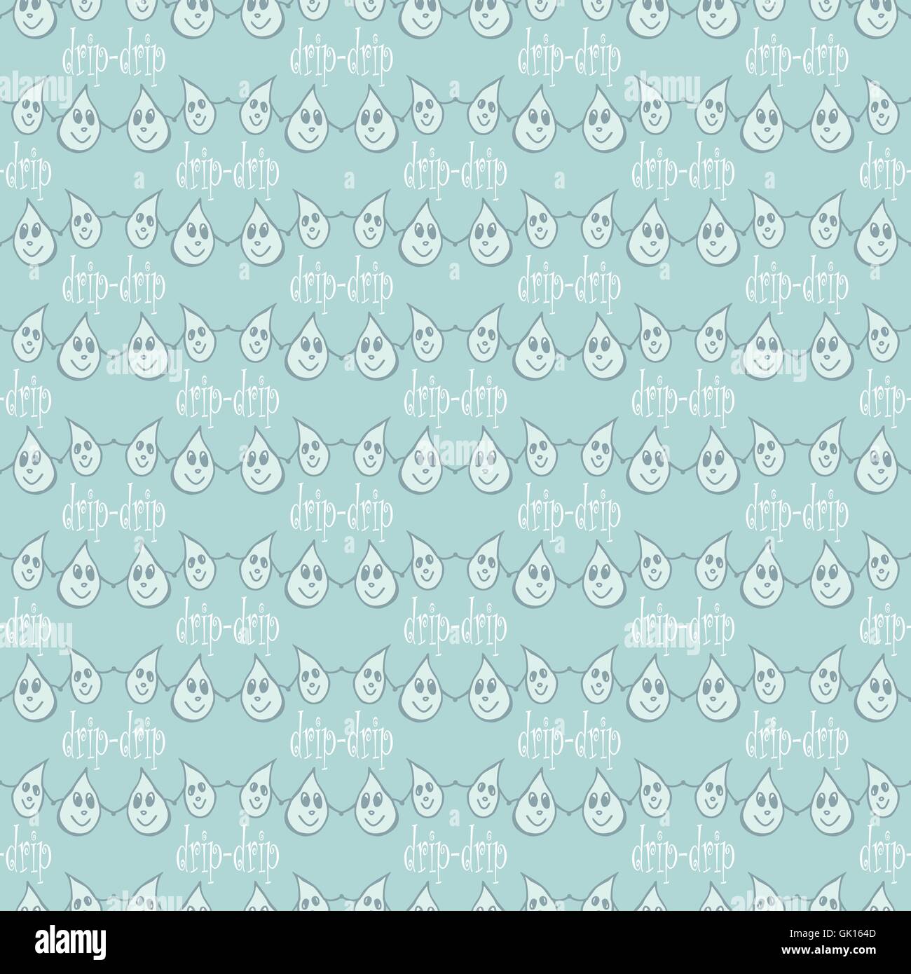 Seamless Pattern With Rain Drops Stock Vector Image Art Alamy