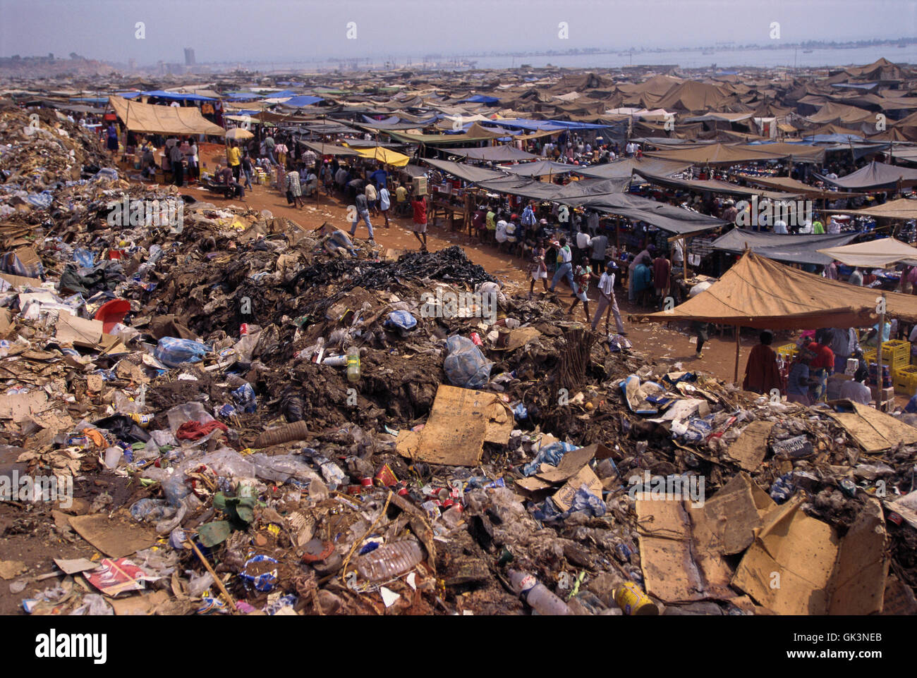 ca. 19902000, Luanda, Angola Slum Living Conditions in Roche Stock