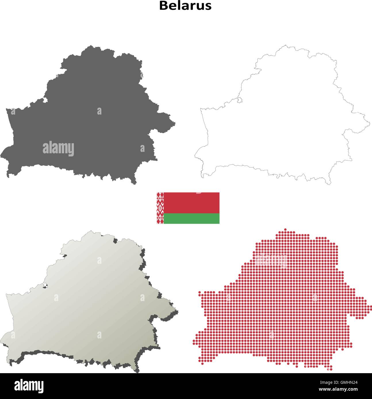 Belarus Otline Map Set Stock Vector Image Art Alamy