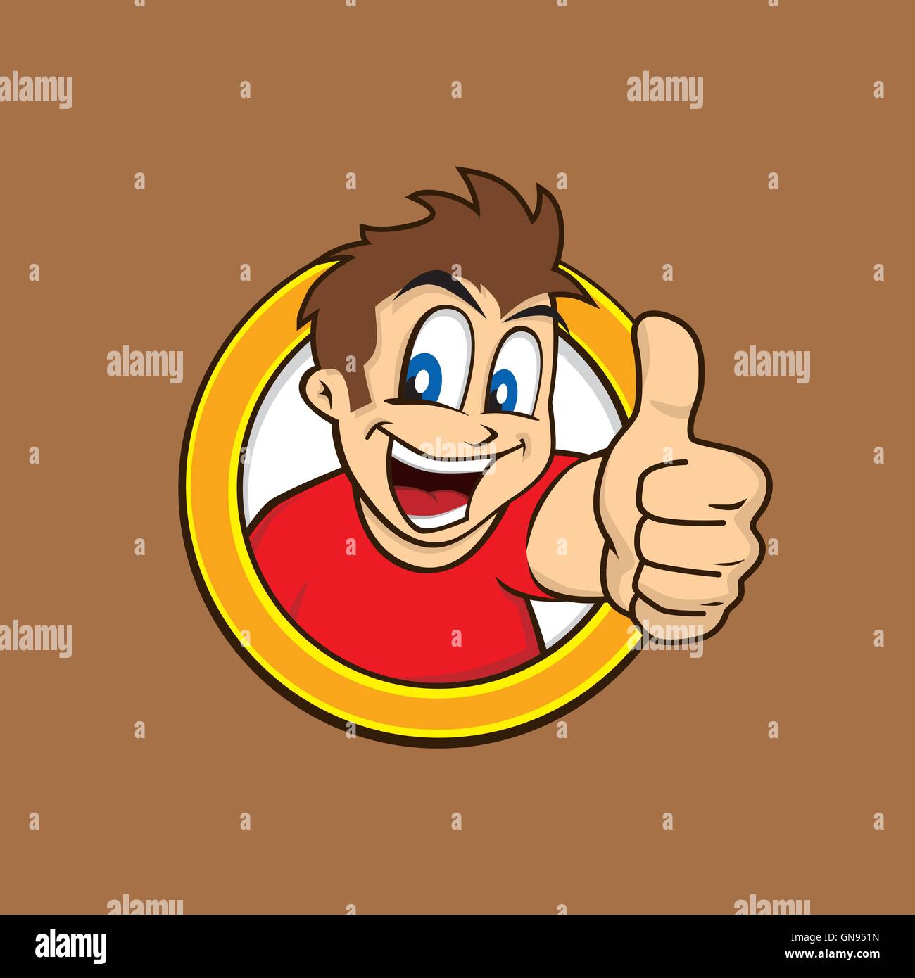 Cartoon Guy Thumbs Up Stock Vector Image Art Alamy