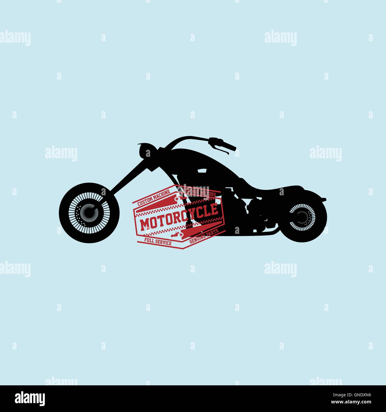 Custom Motorcycle Chopper Bike Stock Vector Image Art Alamy