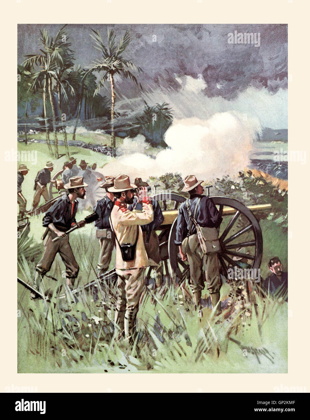 Field artillery in action during the SpanishAmerican War, 1898 Stock