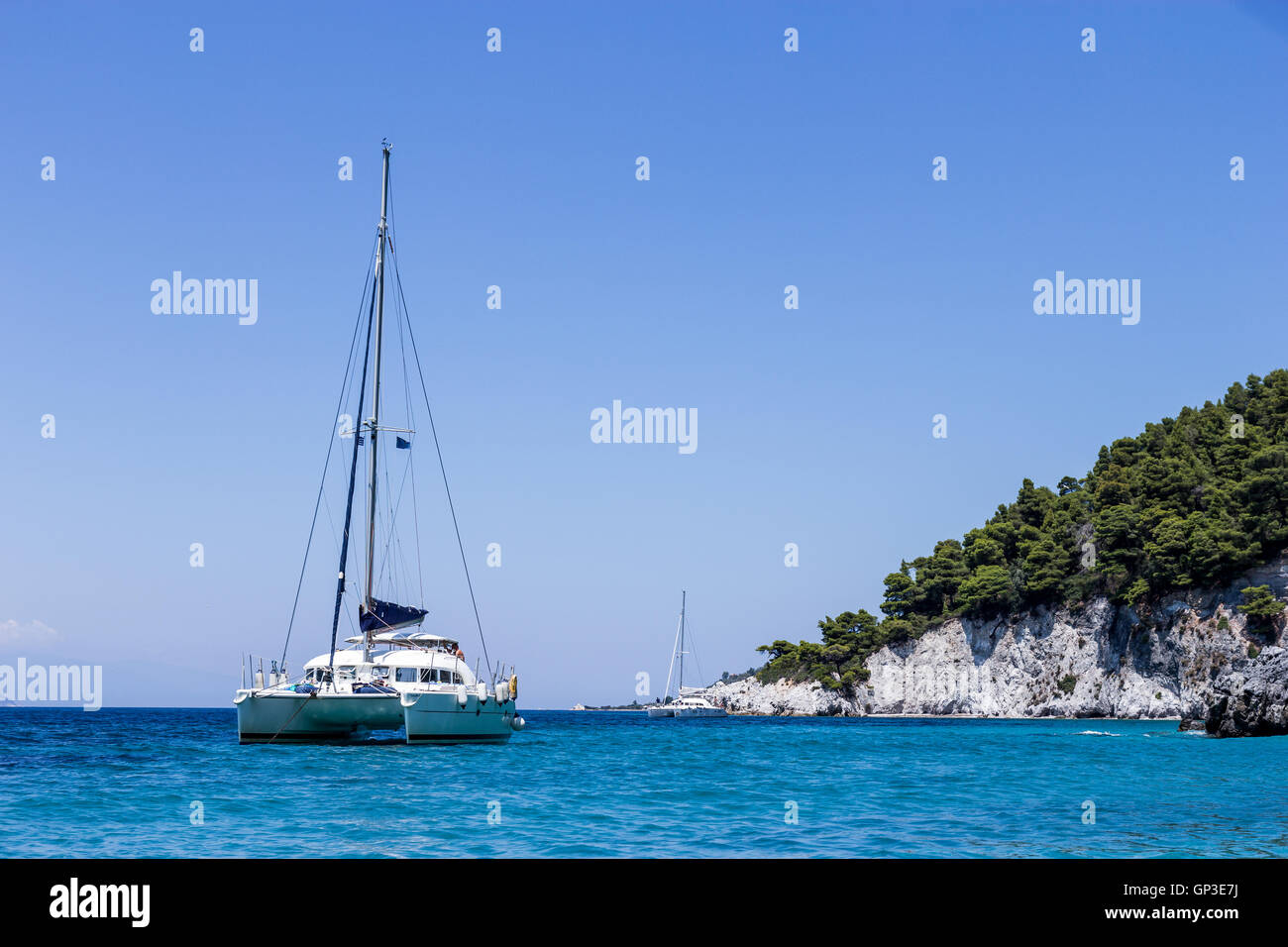 catamaran boat vacations skiathos island catamaran vacations stock photo royalty catamaran boat vacations skiathos island catamaran vacations stock photo royalty