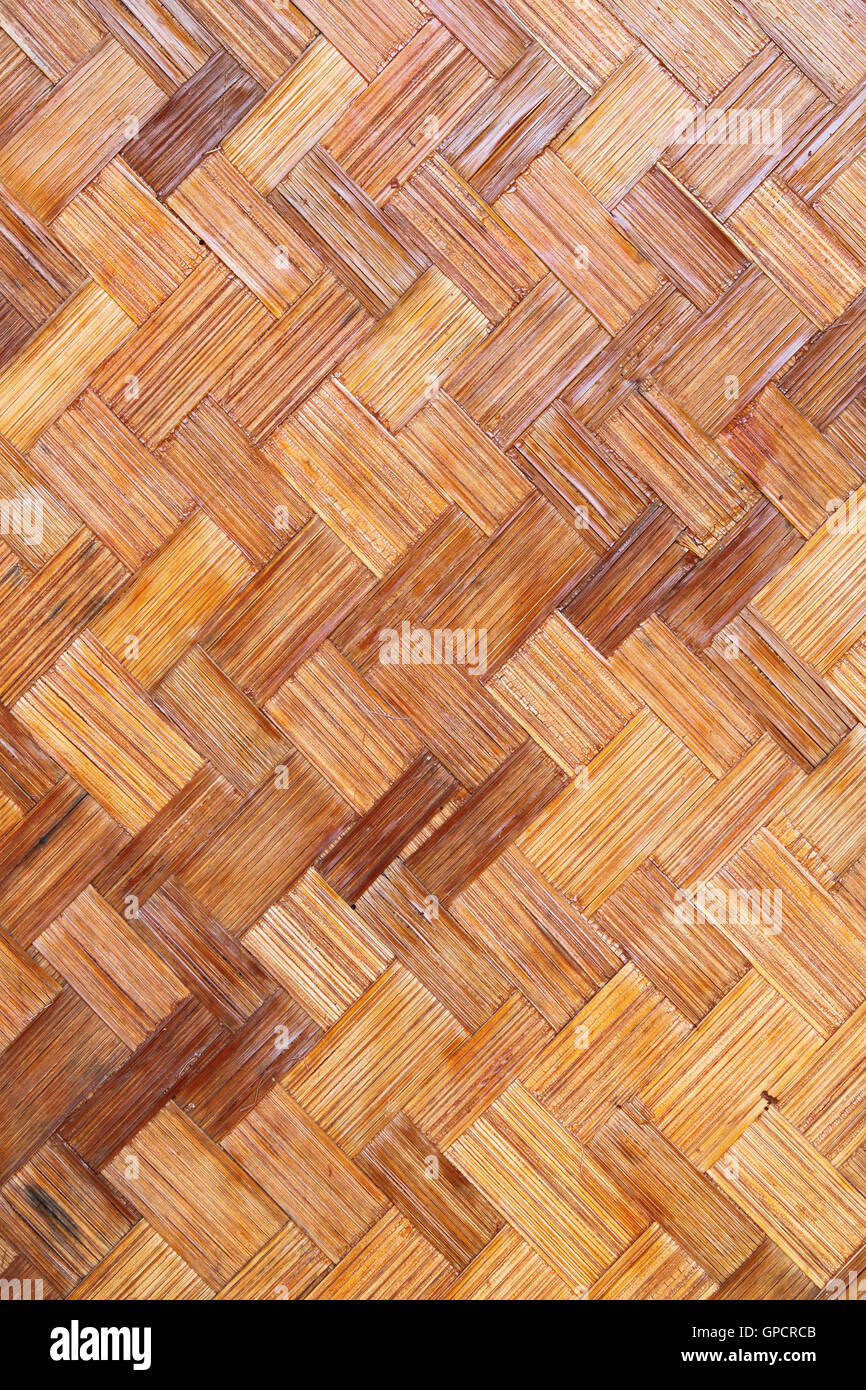 Bamboo Wood Texture Thai Handwork Stock Photo Alamy