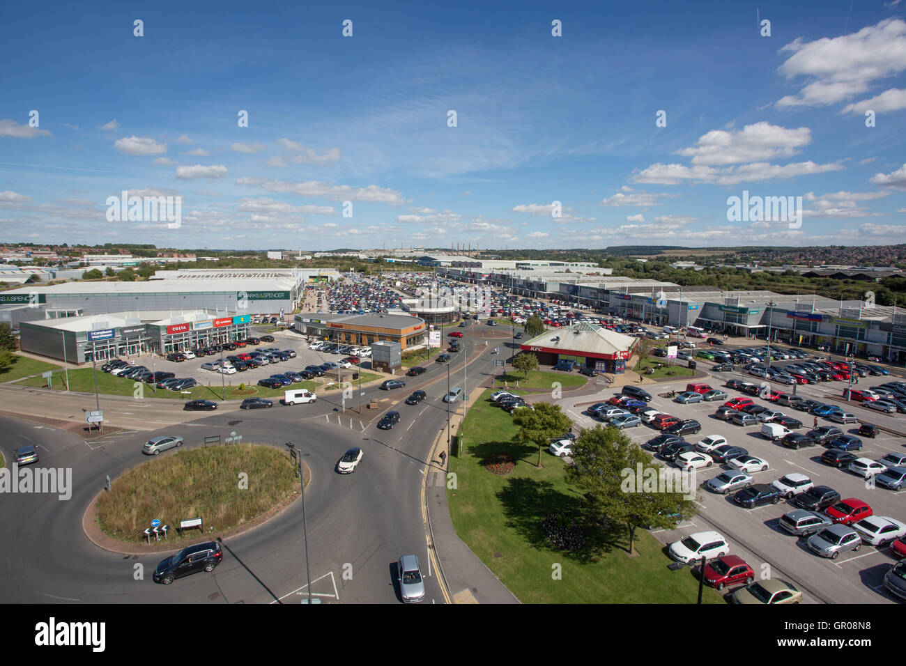 Parkgate Shopping Stadium Way Rotherham Stock Photo, Royalty Free Image