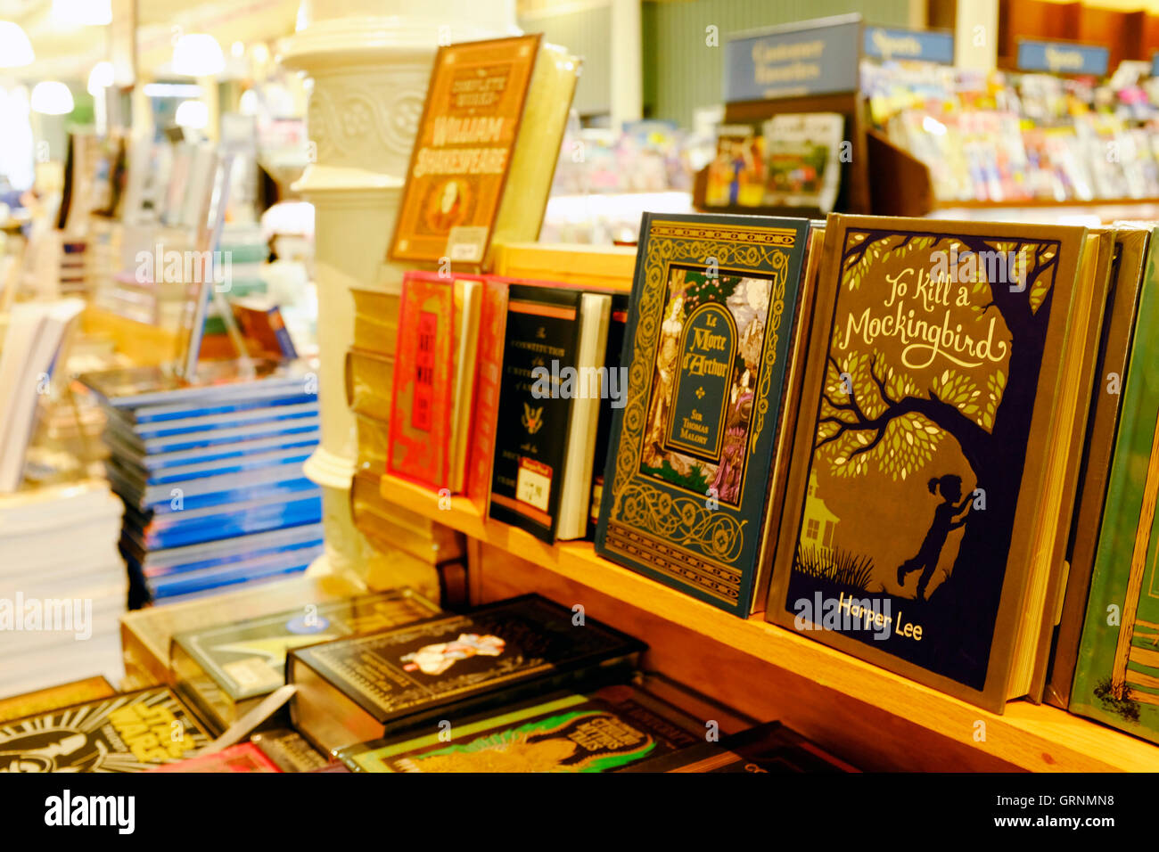 Books on display at Barnes & Noble Booksellers in Union Square,New