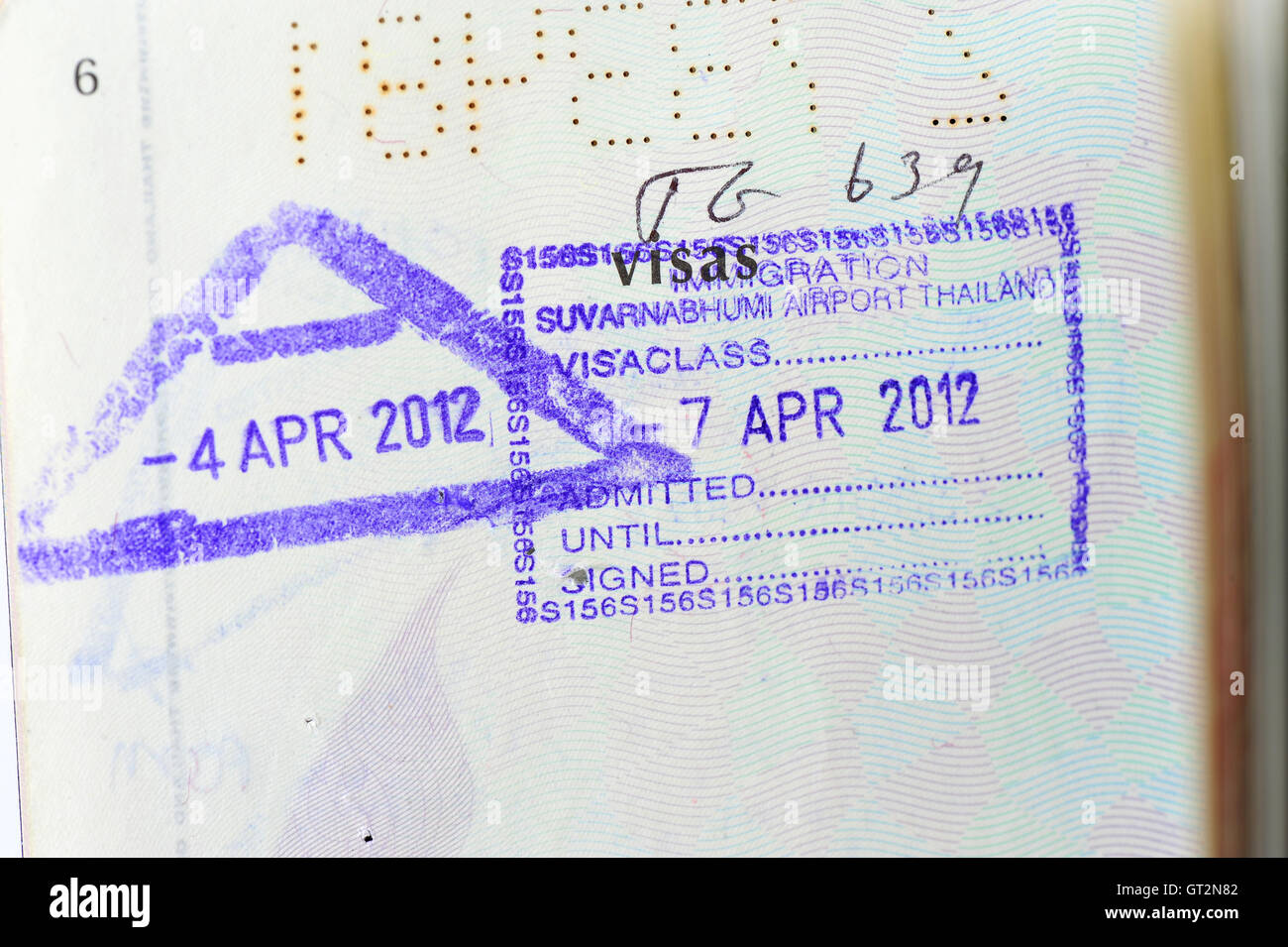 Thailand Passport stamp Stock Photo 118074546 Alamy