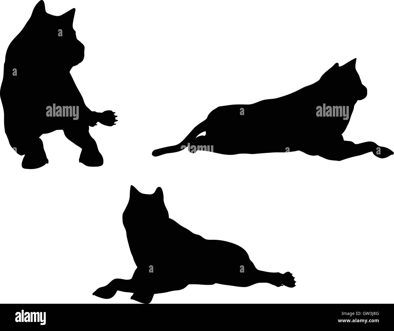 eps 10 vector illustration of animal wolf silhouette