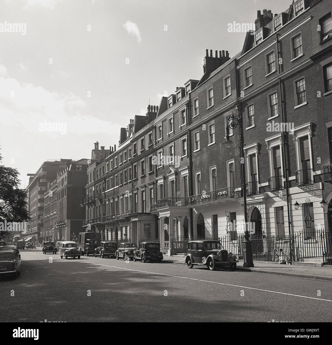 1950s, historical, A row of terraced houses, London Stock