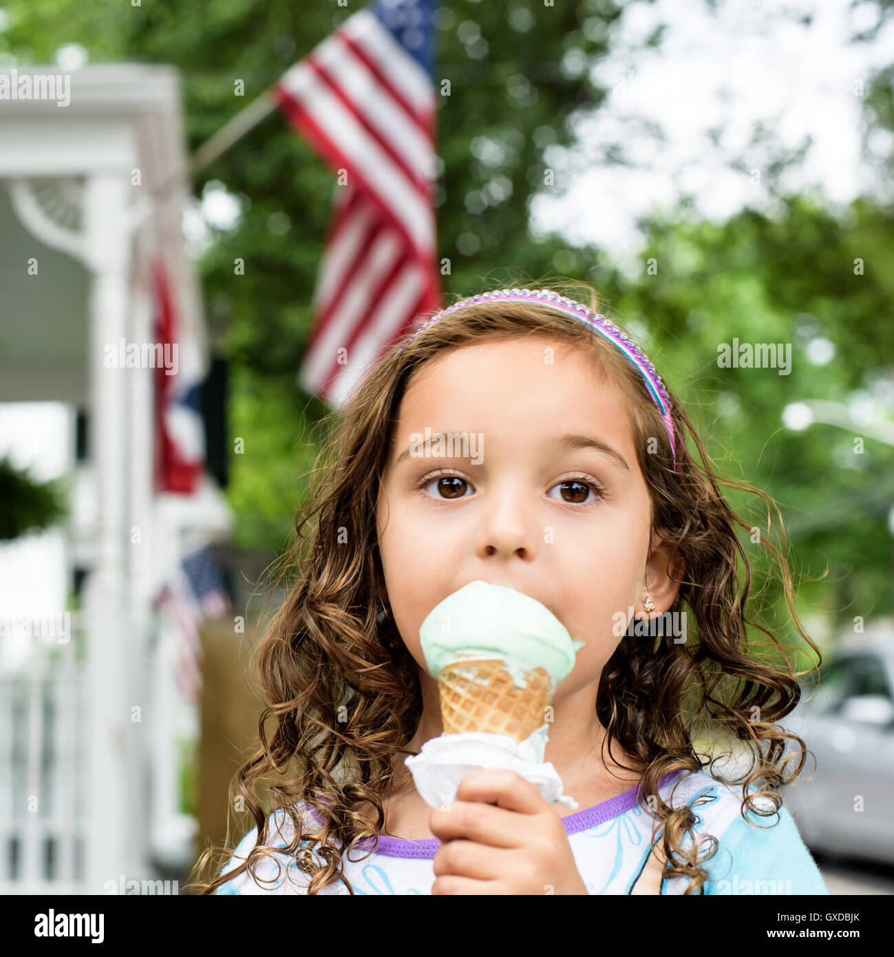 Girl Eating Ice Cream Cone Hi Res Stock Photography And Images Alamy