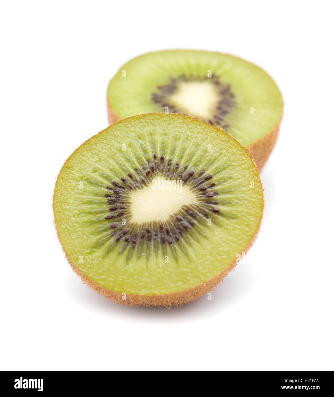 Ripe Kiwifruit Isolated On White Background Stock Photo Alamy