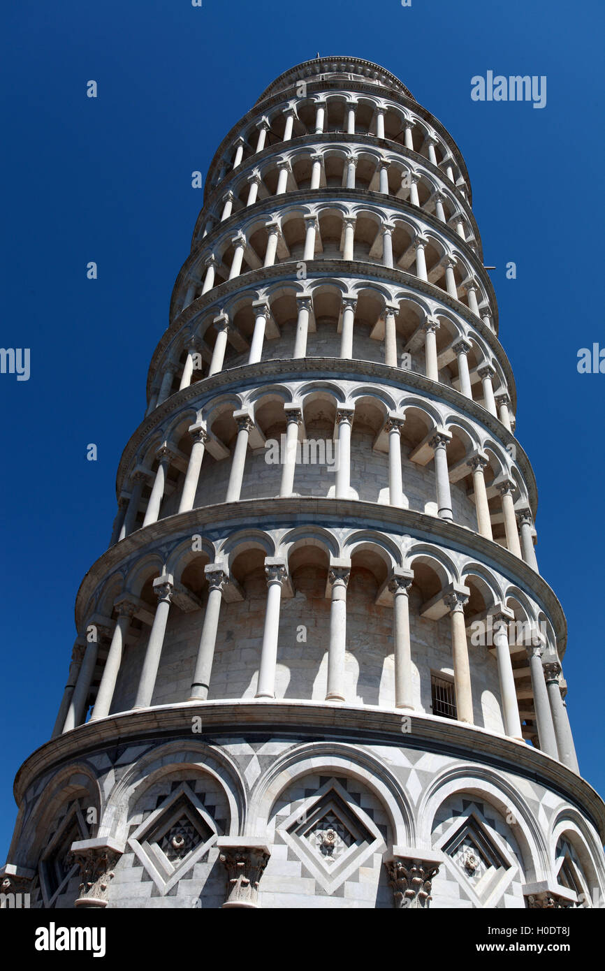 Shooting From The Bottom Of The Leaning Tower Of Pisa Tuscany Italy