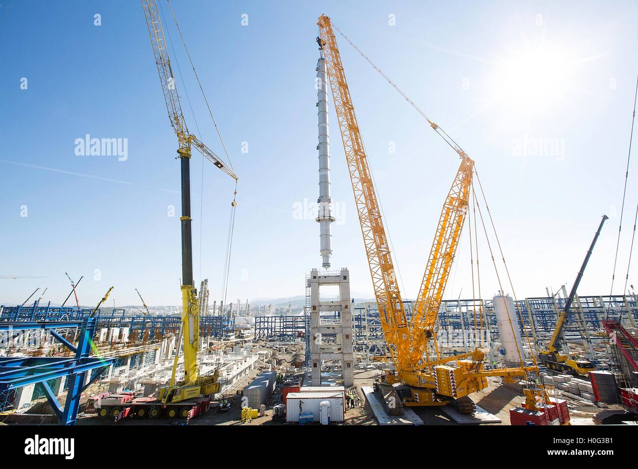 Refinery Construction Site Stock Photo, Royalty Free Image: 120826469