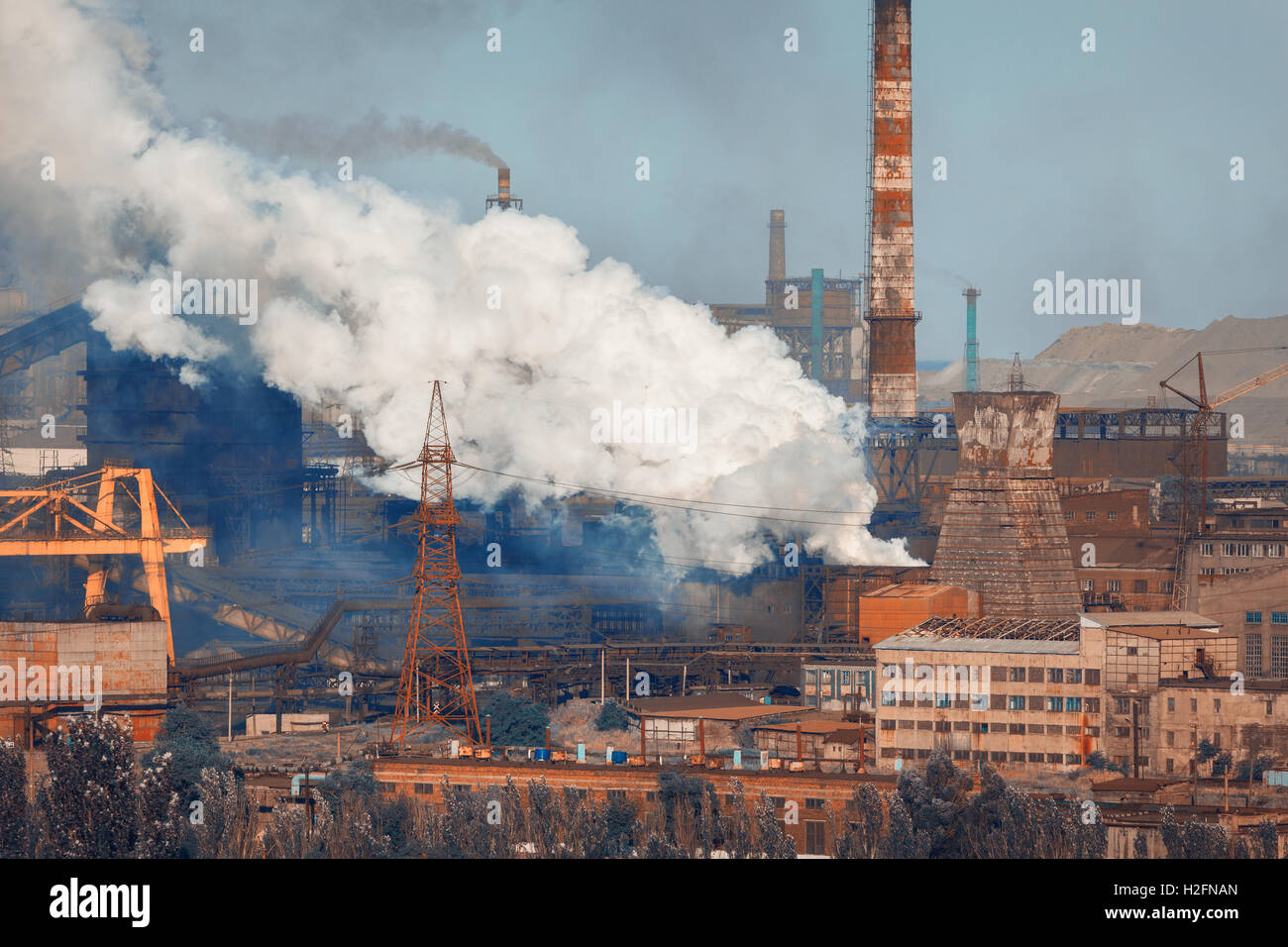 Steel mill, Metallurgy plant. Heavy industry factory. Steel factory Stock Photo 122047933 Alamy