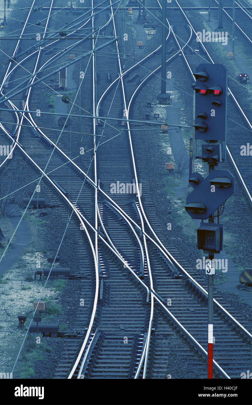 Railway Station Railway Track Switchs Traffic Light Light Signal