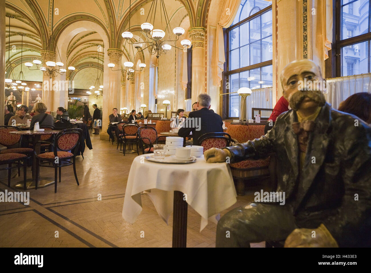 Austria, Vienna, cafe Central, coffee house, interior view Stock Photo