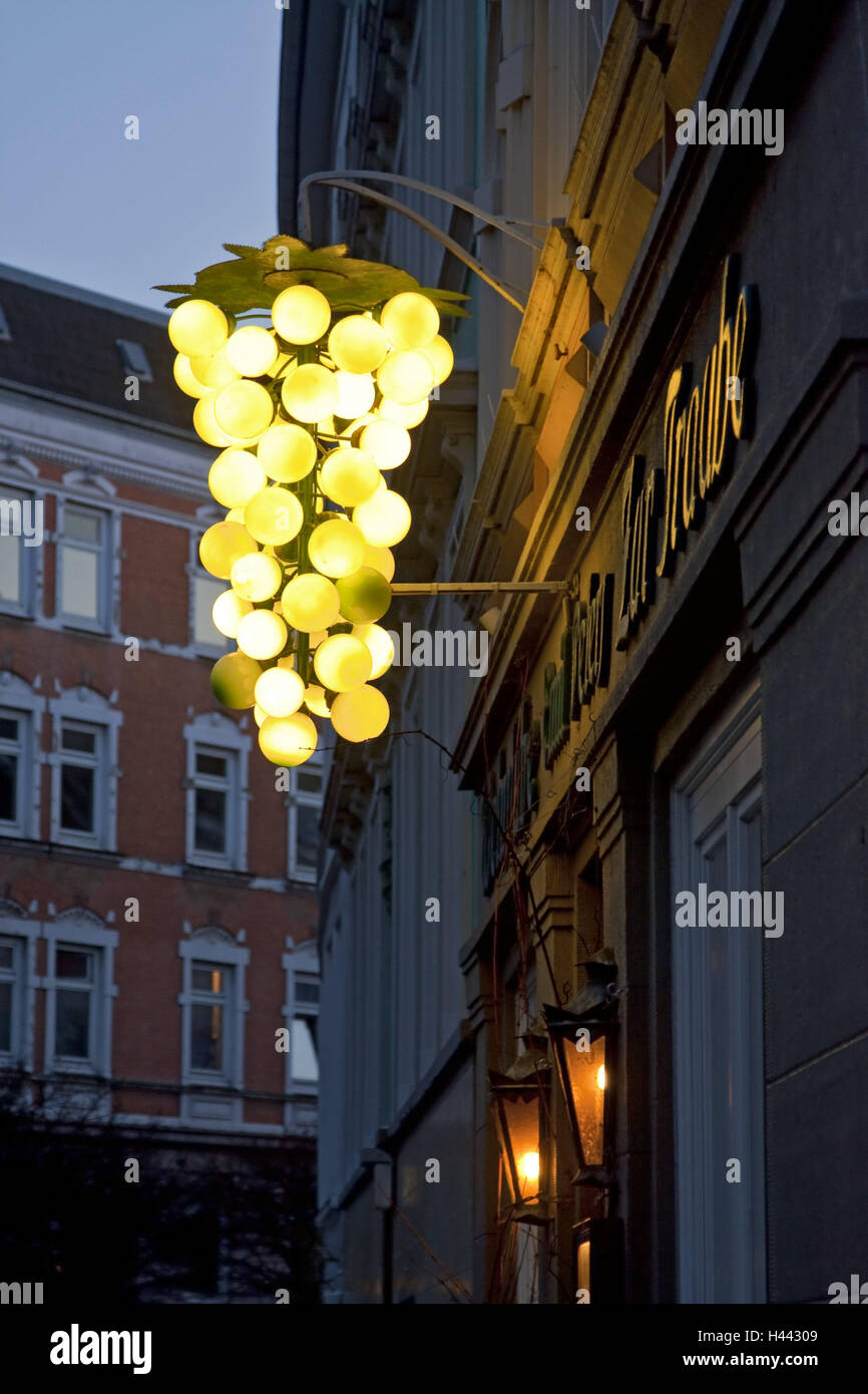 Germany Hamburg Altona Restaurant Detail Lighting Grapes within Restaurant Window Lighting Germany Hamburg Altona Restaurant Detail Lighting Grapes within Restaurant Window Lighting