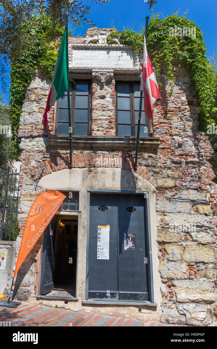 Christopher Columbus house, Genoa, Liguria, Italy Stock Photo, Royalty