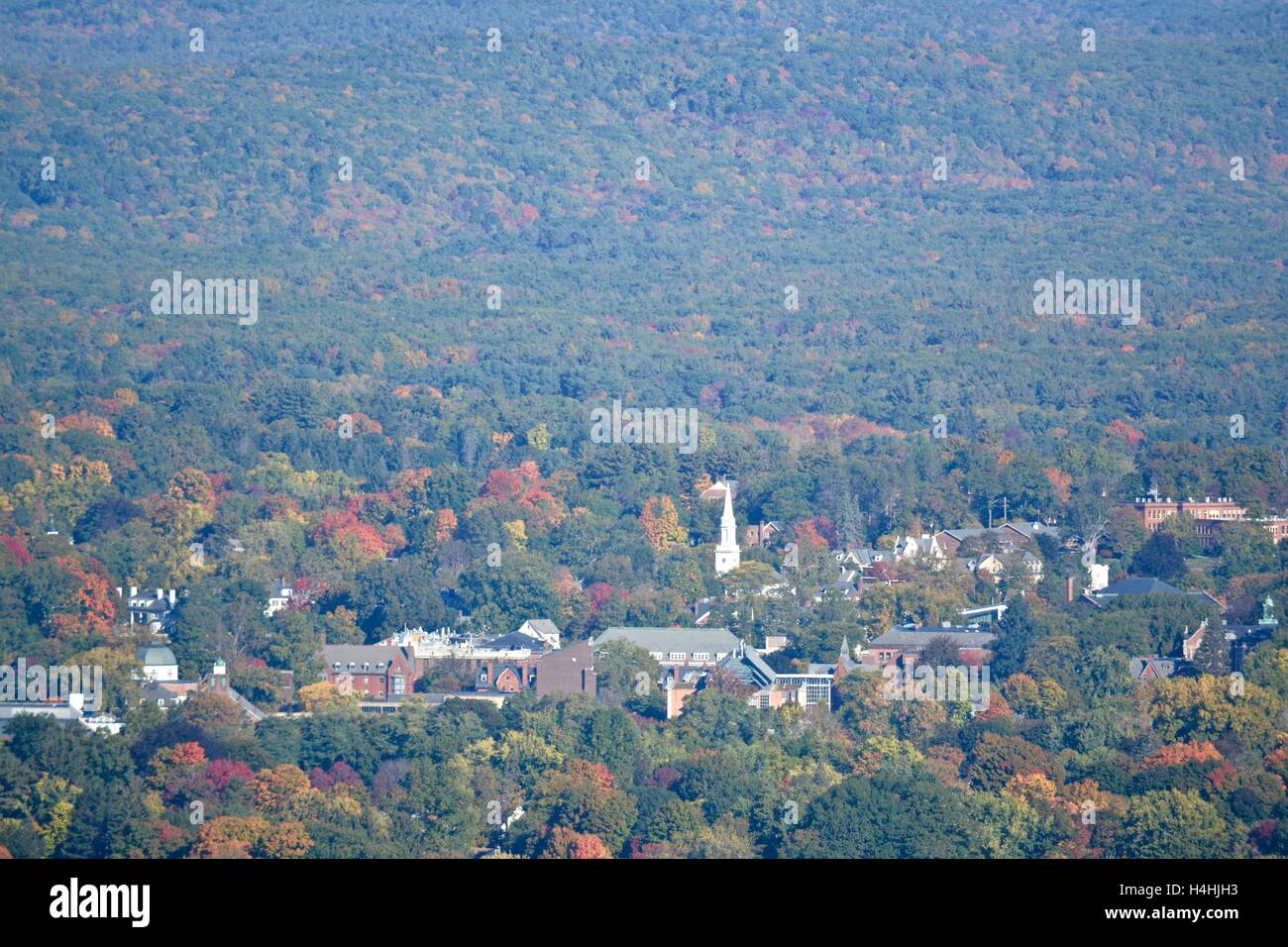 A view atop Mt. Tom in the Mt. Tom State Reservation/Park of the Stock Photo, Royalty Free Image