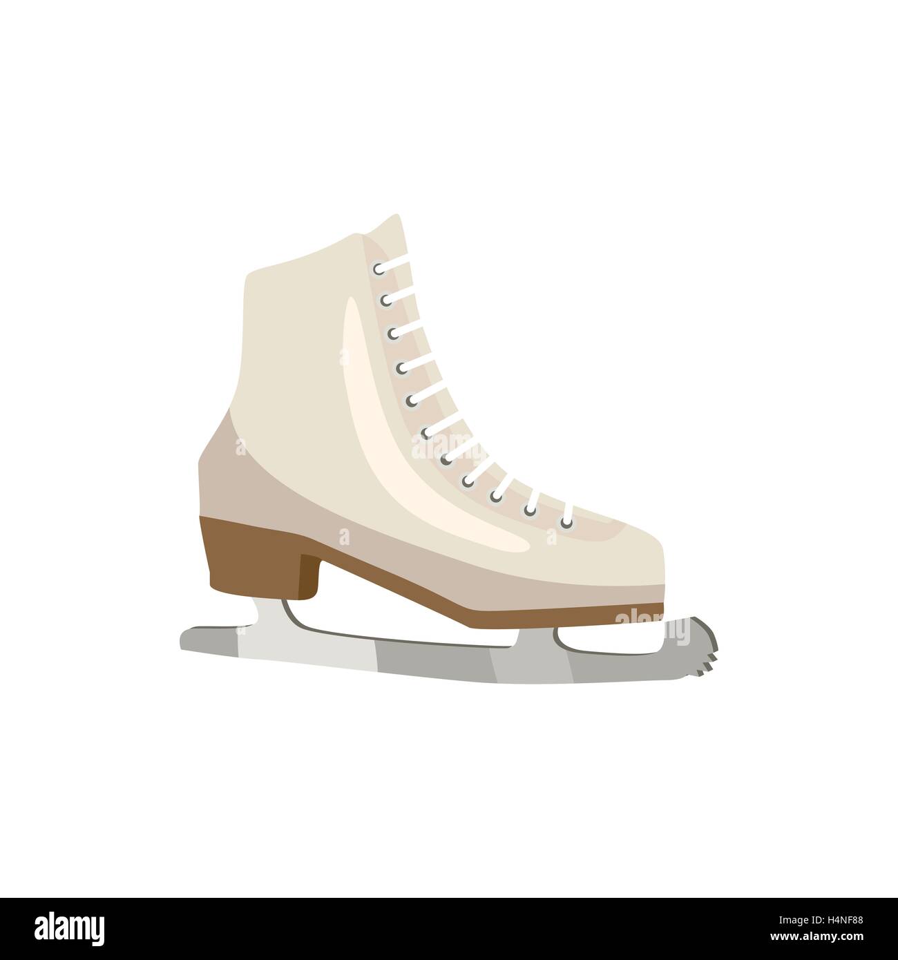 White figure skates icon, cartoon style Stock Vector Art & Illustration