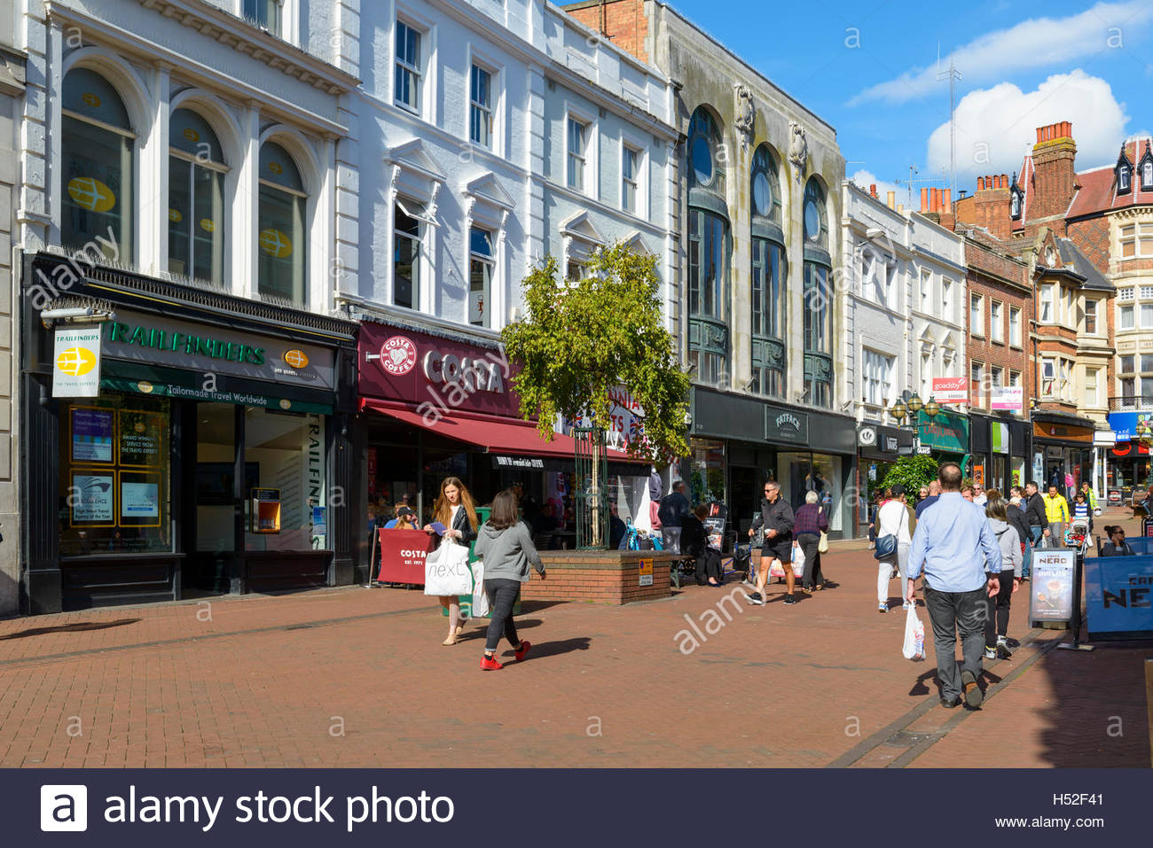 Shops in Old Christchurch Road, Bournemouth, Dorset, England, UK Stock