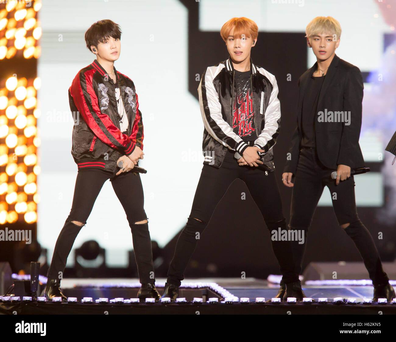 BTS, Oct 8, 2016 : South Korean boy band BTS or Bangtan Boys performs ...