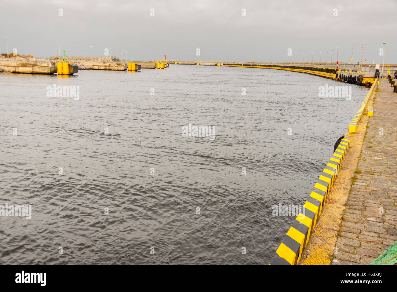 Entrance To Dock In Kolobrzeg Poland Stock Photo Alamy