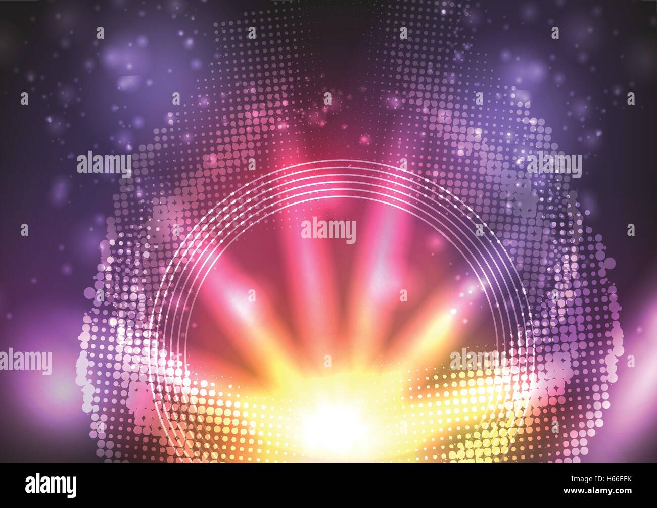 Disco Party Poster Background Template Vector Illustration Stock