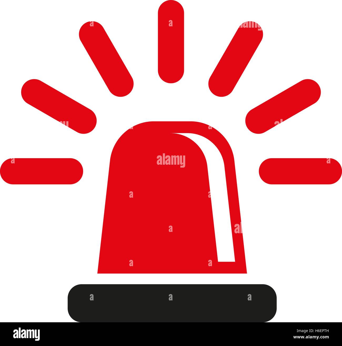 The flasher icon. Police and ambulance, alarm, beacon symbol. Flat