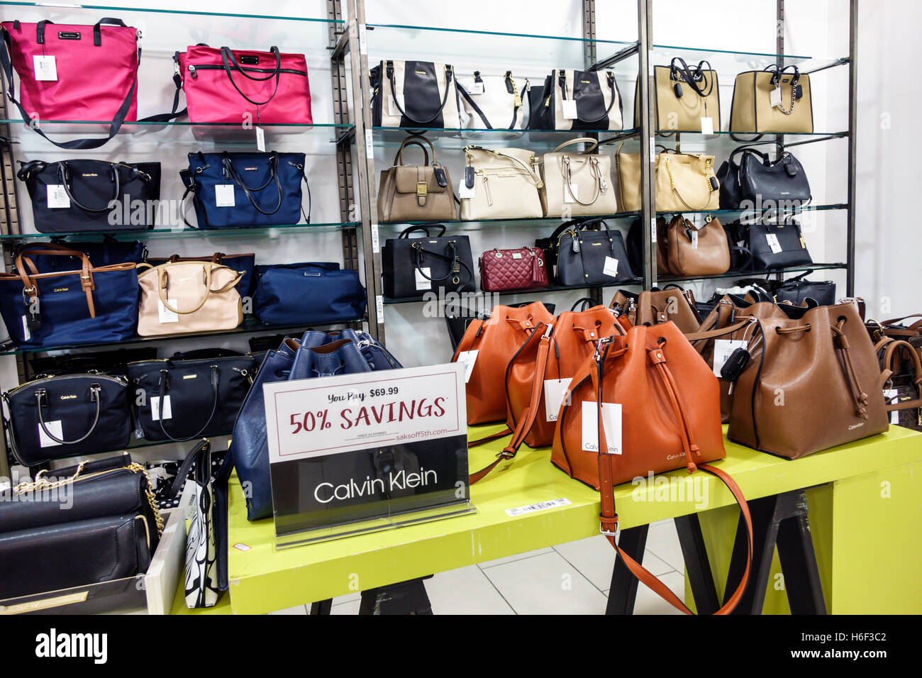 Palm Beach Florida Outlets shopping Saks Fifth Avenue Off 5th inside Stock Photo, Royalty Free ...