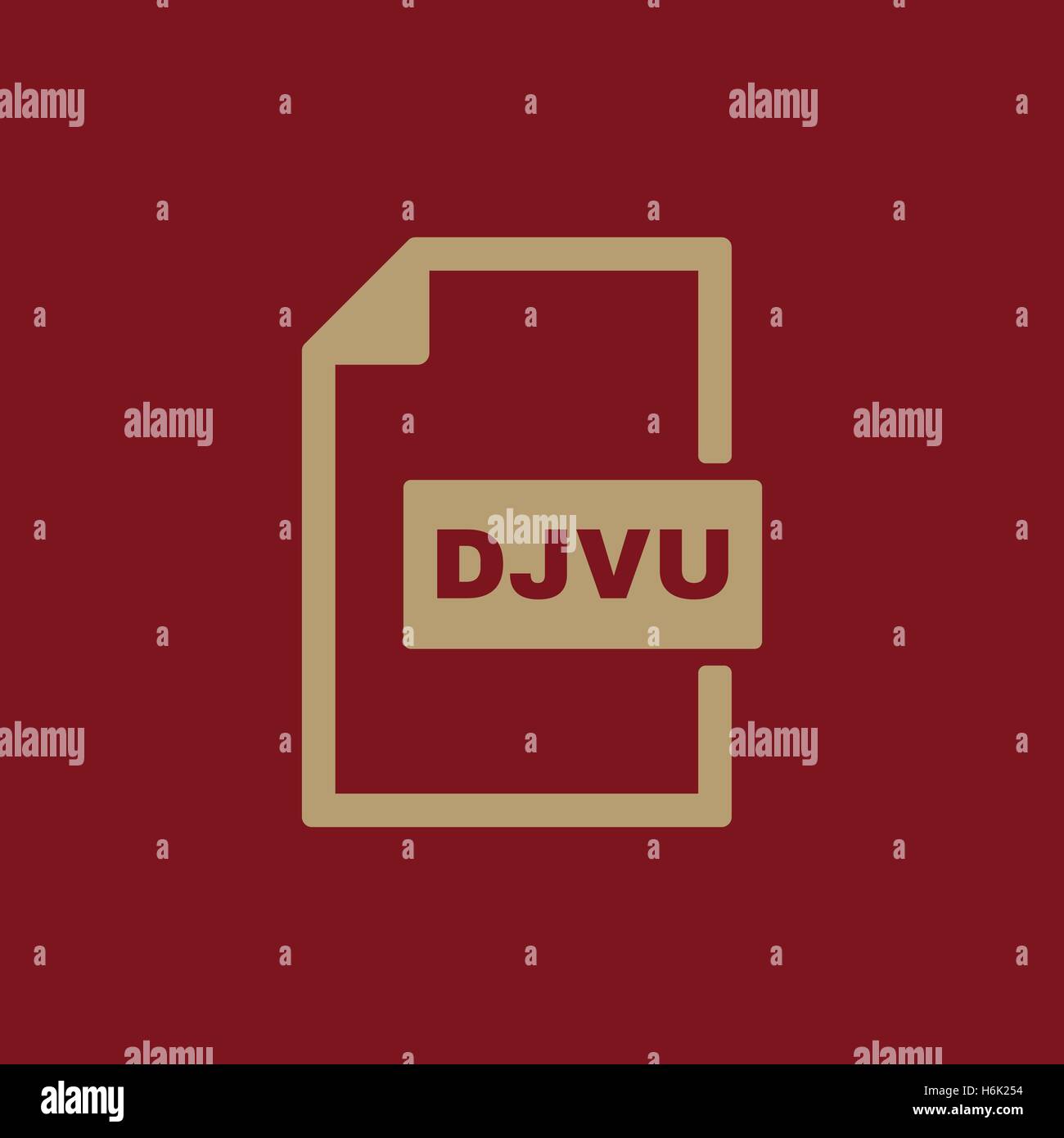 The Djvu Icon File Format Symbol Flat Vector Illustration Stock