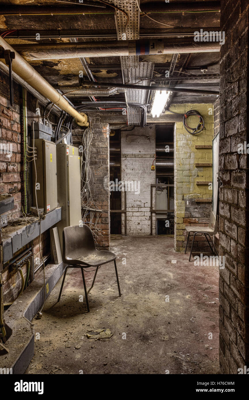 Abandoned utility room, urban exploration, hdr Stock Photo